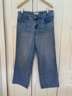 Ashley Mason Wide-Leg Medium Blue Denim Jeans